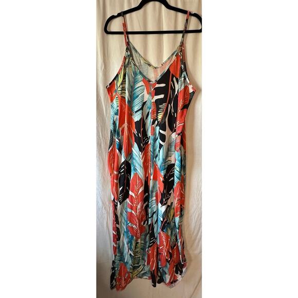 Unknown Dresses & Skirts - OURS Women's Summer Casual Floral Hawaiian Print Long Stretchy Size XXL